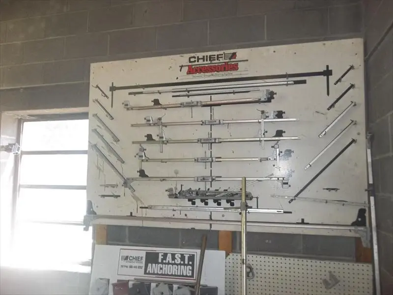 Chief frame measuring tools mounted on a board